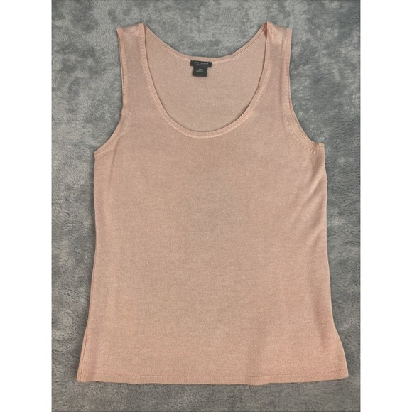 Ann‎ Taylor Cashmere Blend Shell Sleeveless Top Blush Pink Petite Med MSRP $118 - Picture 1 of 7